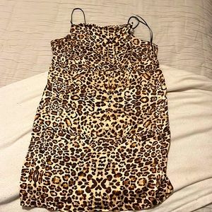 Cheetah print silk dress size 10